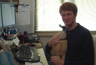 Jim Weaver & Simba "printer cat"